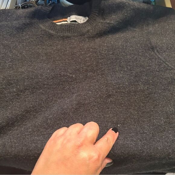 Smartwool Merino Wool Crewneck Sweater Gray FLAW - Picture 4 of 6